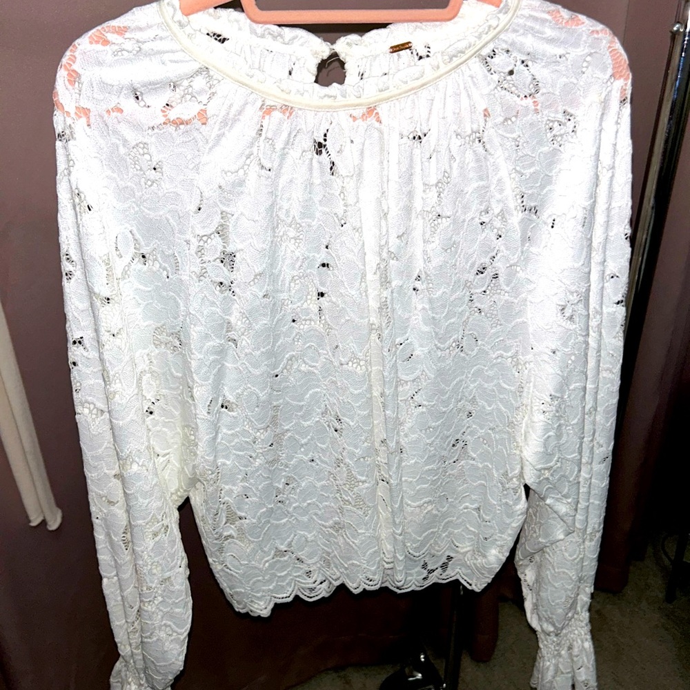Gorgeous free people lace shirt
